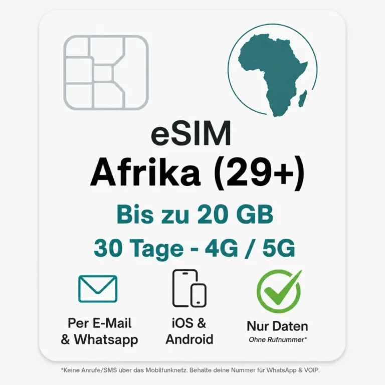Африка eSIM (29+ стран) – Дорожная eSIM от POVNOMAD