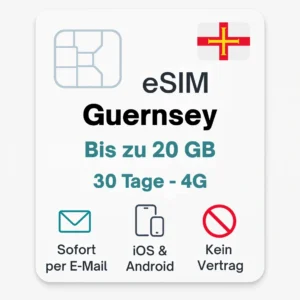 eSIM Guernsey Daten Reise SIM