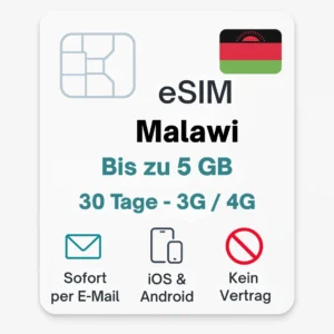 eSIM Malawi Daten Reise SIM Povnomad