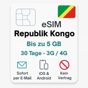 eSIM Republik Kongo Daten Reise SIM povnomad