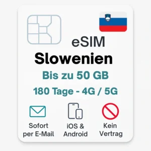 eSIM Slowenien Daten Reise SIM Povnomad