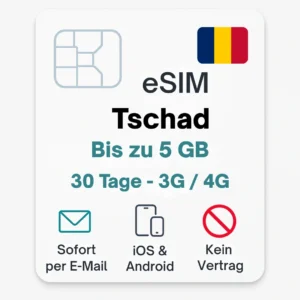 eSIM Tschad Daten Reise SIM Povnomad