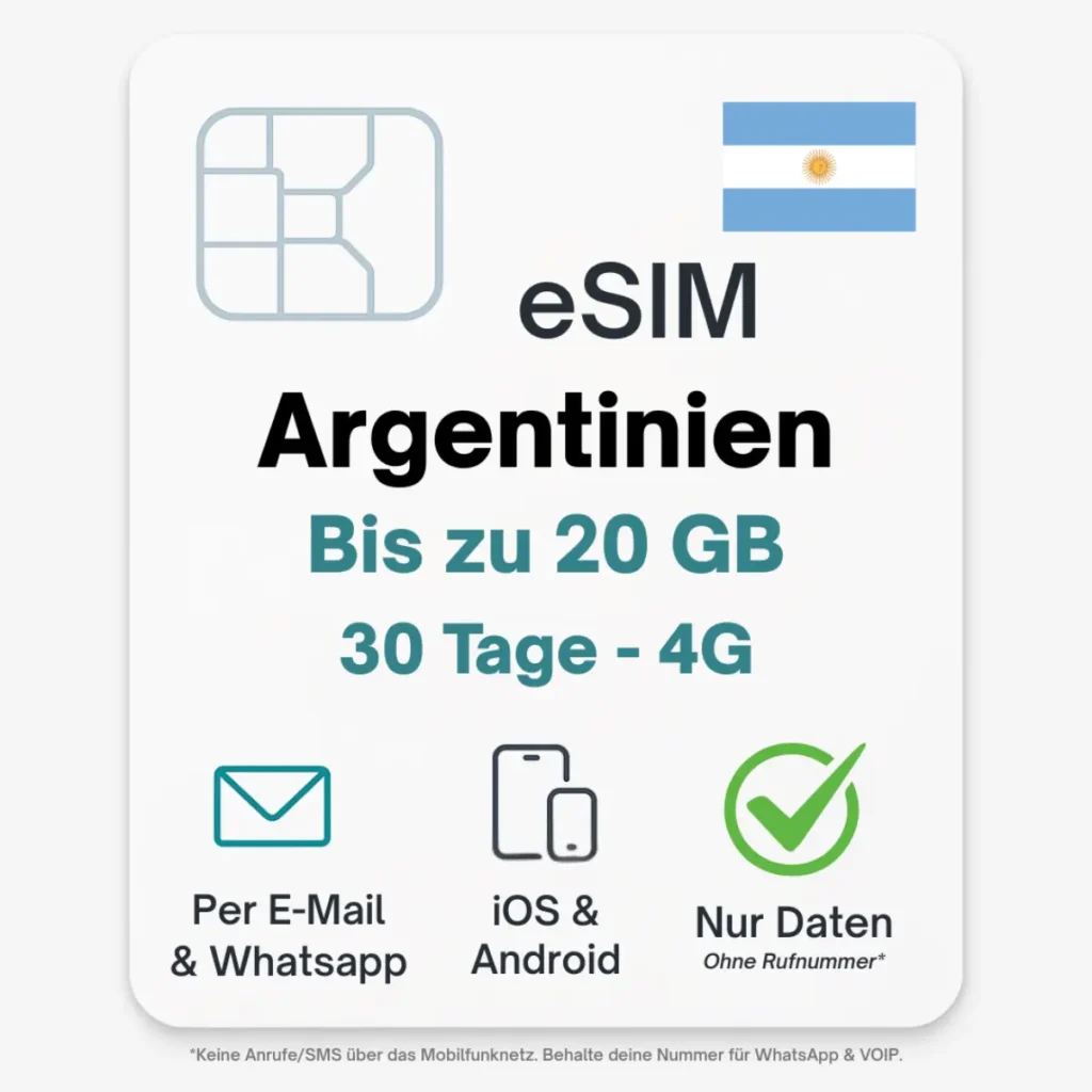 Argentinien eSIM – Reise-eSIM von POVNOMAD
