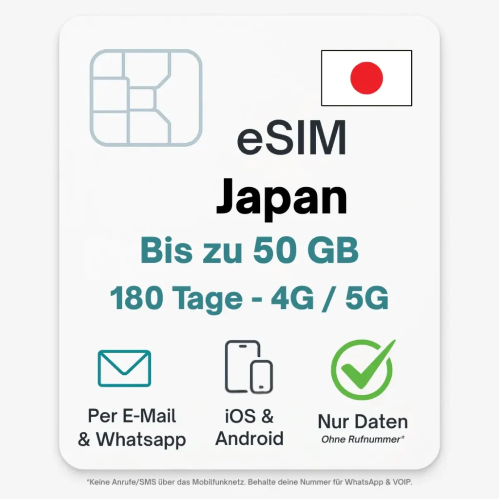 Japão eSIM – eSIM de viagem POVNOMAD