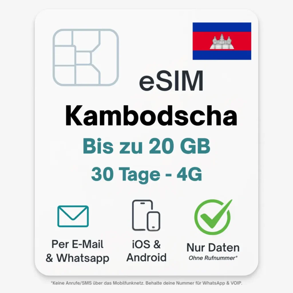 Camboja eSIM – eSIM de viagem POVNOMAD