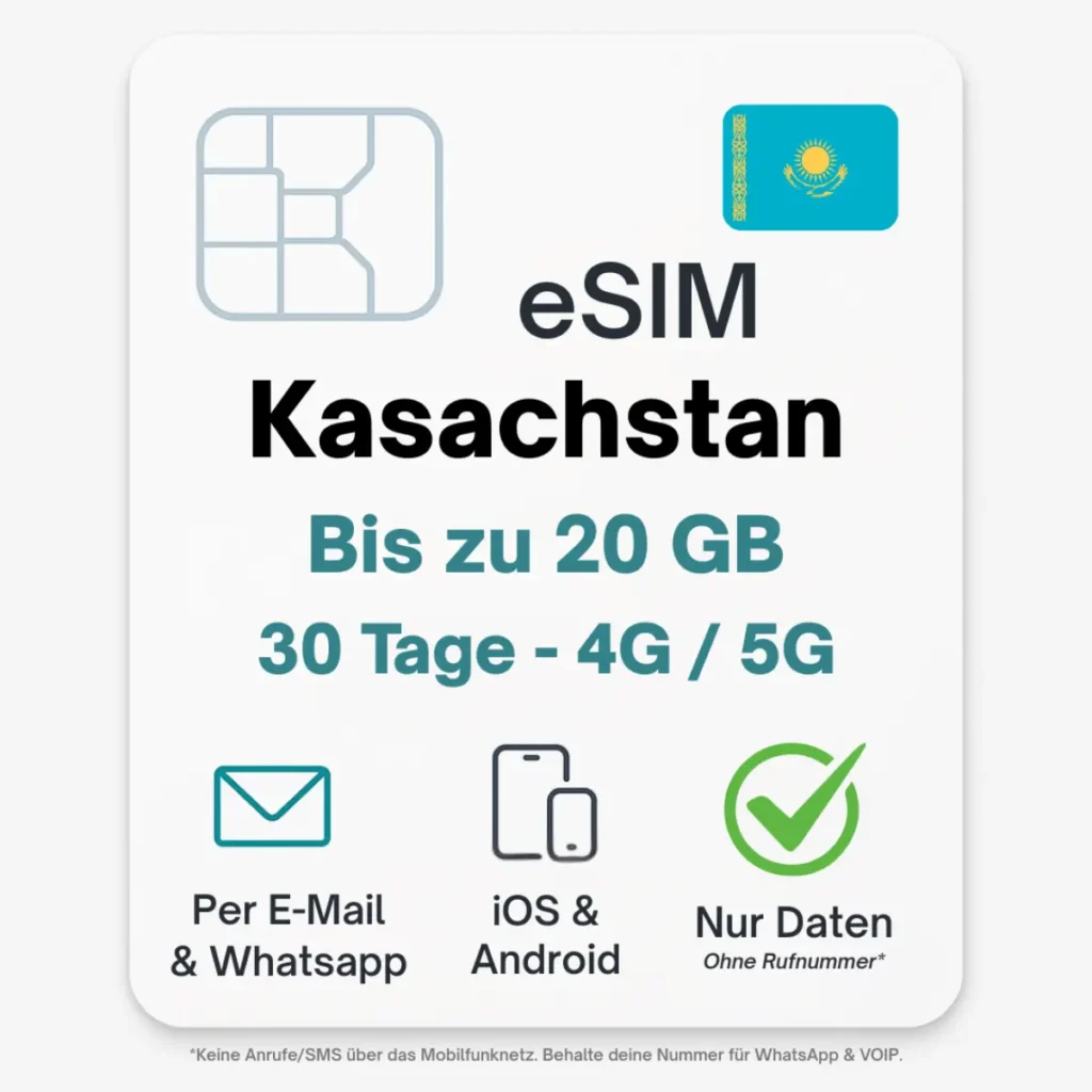 Cazaquistão eSIM – eSIM de viagem POVNOMAD