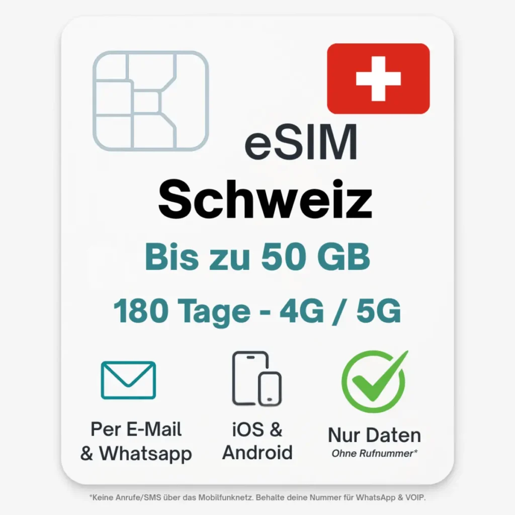 Suíça eSIM – eSIM de viagem POVNOMAD