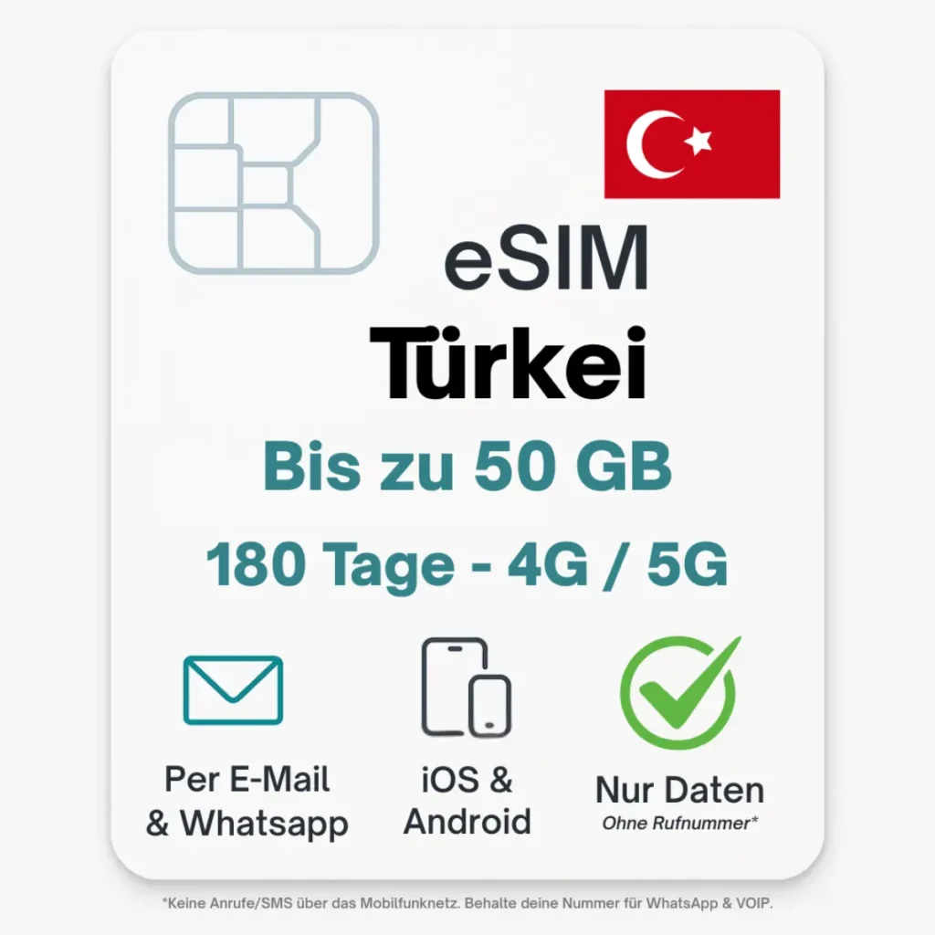 Turquia eSIM – eSIM de viagem POVNOMAD