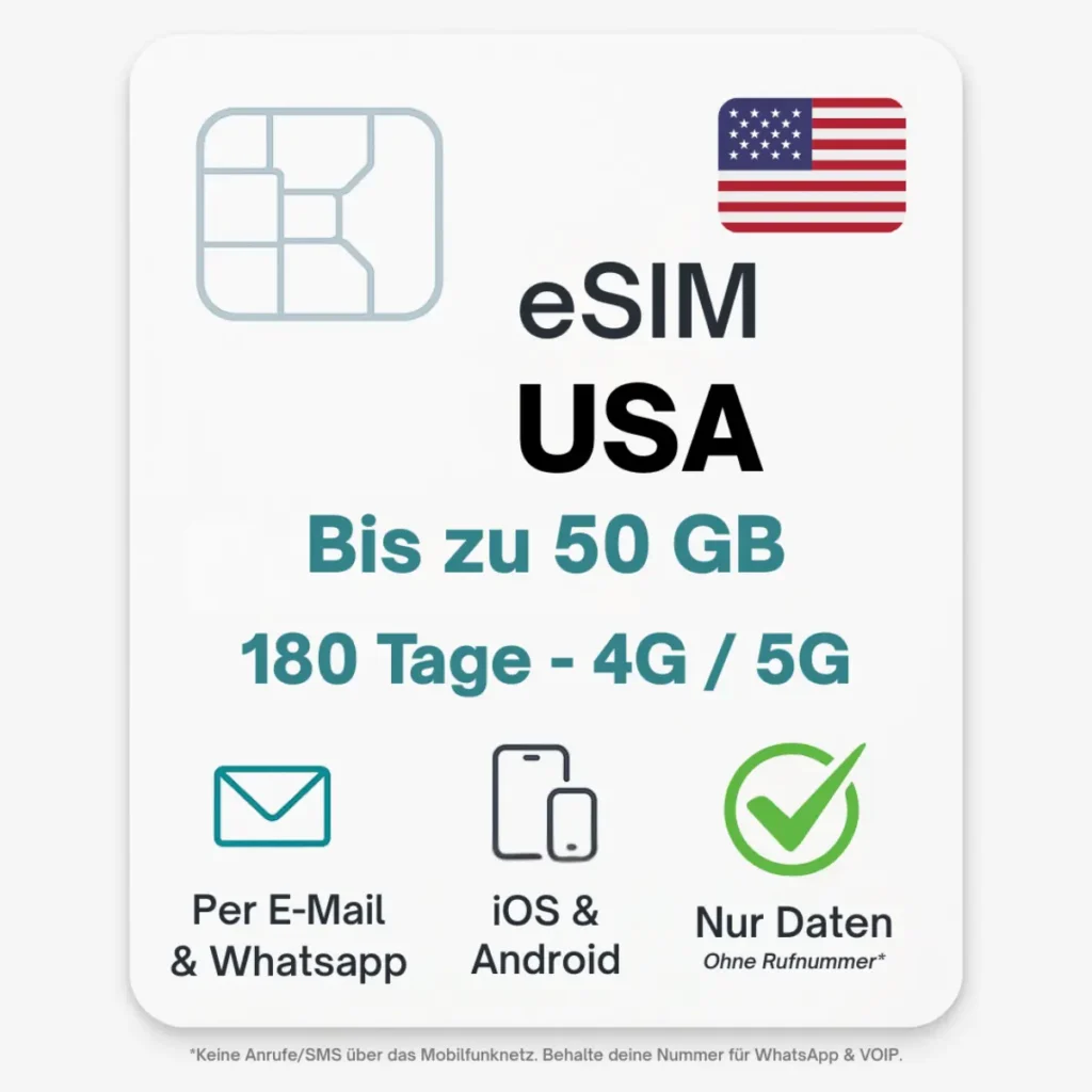 Estados Unidos eSIM (EUA) – eSIM de viagem POVNOMAD