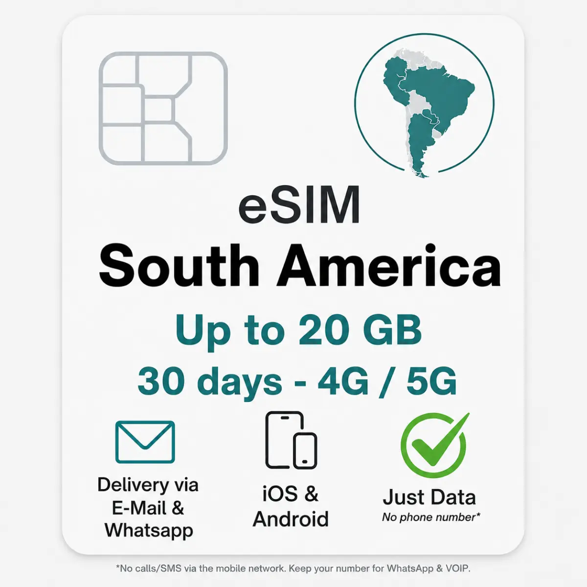 Südamerika eSIM (6+ Länder) - Imagen 2